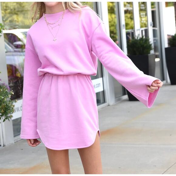 BUDDY LOVE WILLA SWEATSHIRT DRESS PINK - Picture 11 of 12
